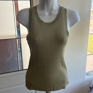 NWT Sage Green Sleeveless Knit Tank